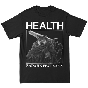 HEALTH "RADAHN FEST 2.0.2.2." Black T-Shirt