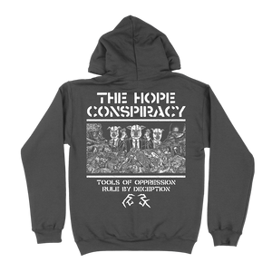 The Hope Conspiracy "Tools Of Oppression, Rule by Deception" Pigment Black Premium Hooded Sweatshirt