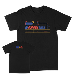 Six Going On Seven "Heartbreak's Got Backbeat" Black T-Shirt