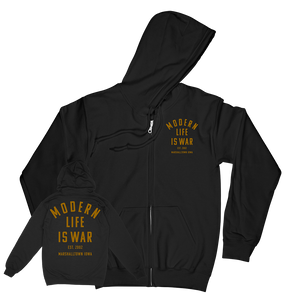 Modern Life Is War "Marshalltown Iowa" Black Zip Up Sweatshirt