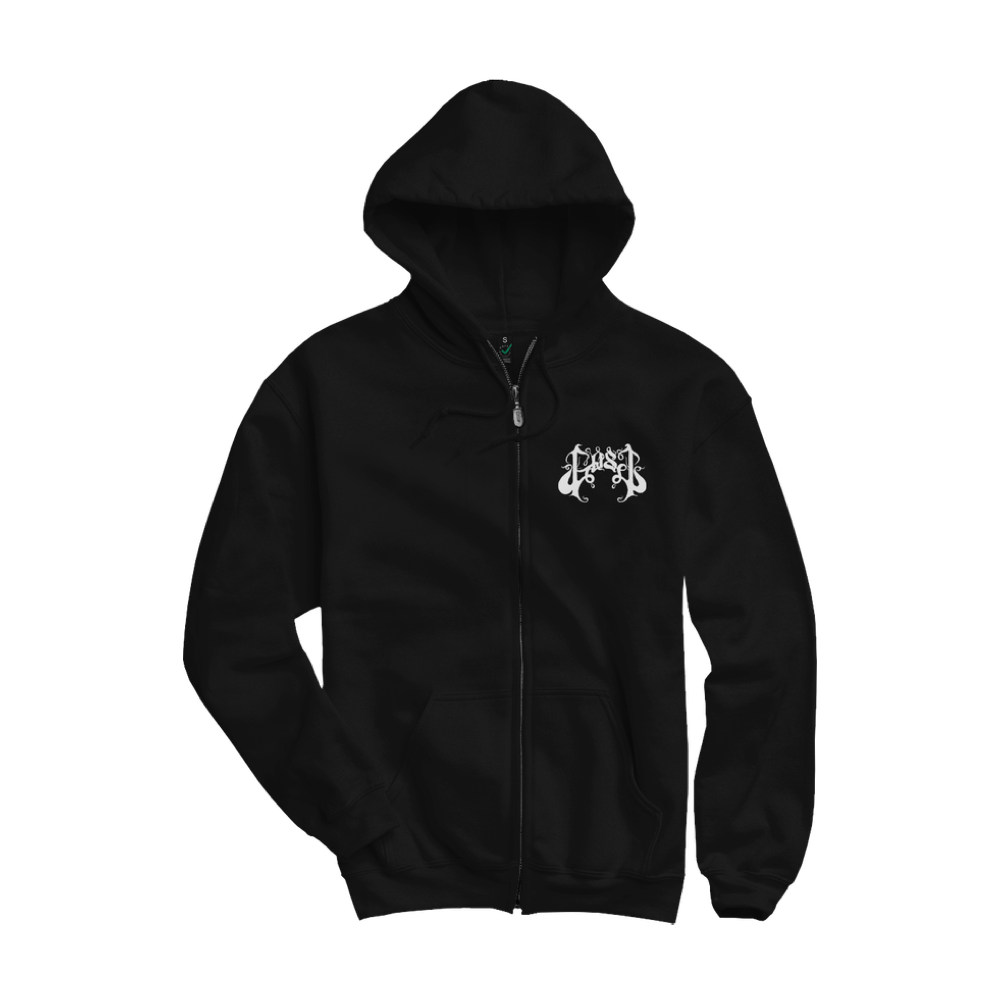 Black skull zip up hoodie hotsell