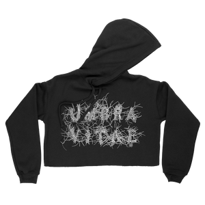 Umbra Vitae "Mark McCoy Logo" Black Crop Hooded Sweatshirt
