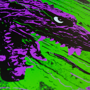 J. Bannon "Destroyer of Worlds: Inversion: Metallic Purple & Green" Print