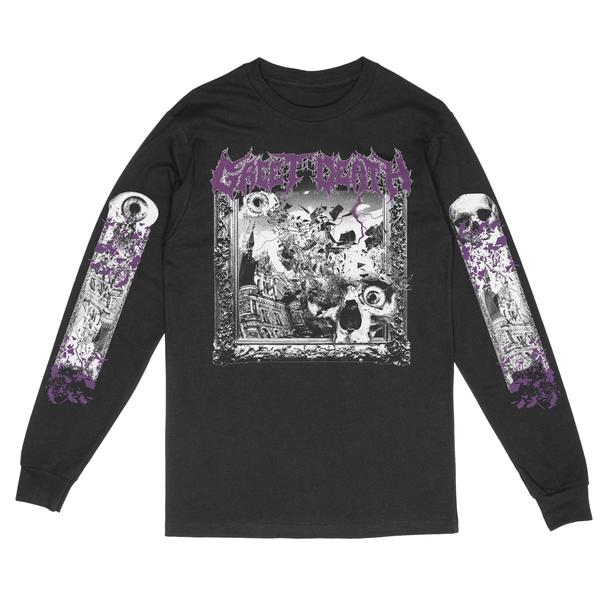 Black long sleeve clearance metal shirt