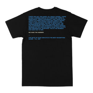 Heavenly Blue "We Have The Answer" Black T-Shirt