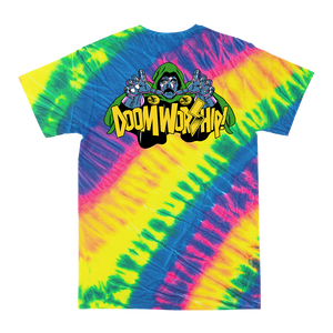 Juan Machado "Doomworship! Two" Flo Rainbow Tie-Dye T-Shirt