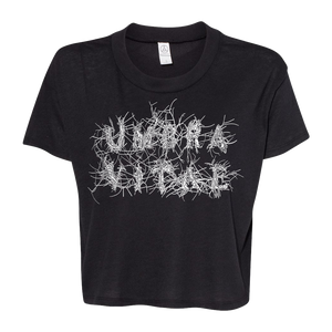 Umbra Vitae "Mark McCoy Logo" Women's Black Crop T-Shirt