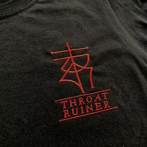 THROATRUINER "Logo" Embroidered Black T-Shirt