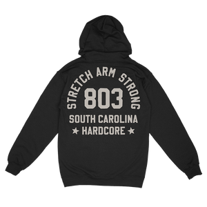 STRETCH ARM STRONG "803 Hardcore" Black Zip-Up Hoodie
